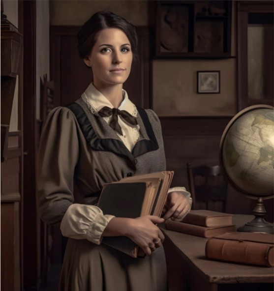 Book cover, woman, teacher